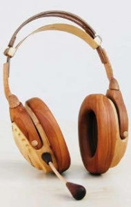 słuchawki z drewna
